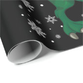 Dinosaur kerstkerstkerstkerstman cadeaupapier (Rol Hoek)