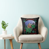 Dinosaur kerstkerstkerstkerstman kussen (Stoel)