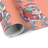 Dinosaur Kerstkerstkerstkerstman, Mannen voor herk Cadeaupapier (Rol Hoek)