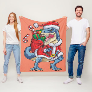 Dinosaur Kerstkerstkerstkerstman, Mannen voor herk Fleece Deken