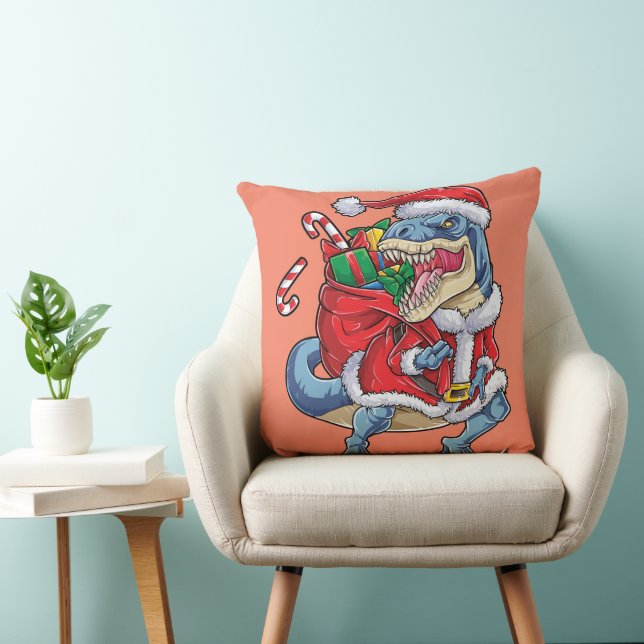 Dinosaur Kerstkerstkerstkerstman, Mannen voor herk Kussen (Stoel)