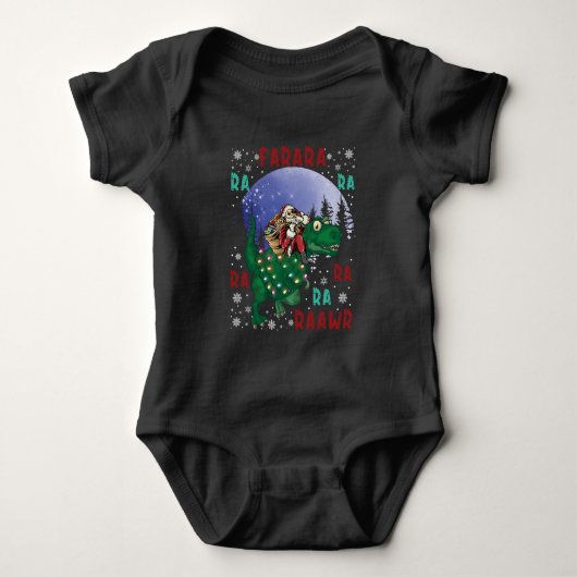 Dinosaur kerstkerstkerstkerstman romper (Voorkant)