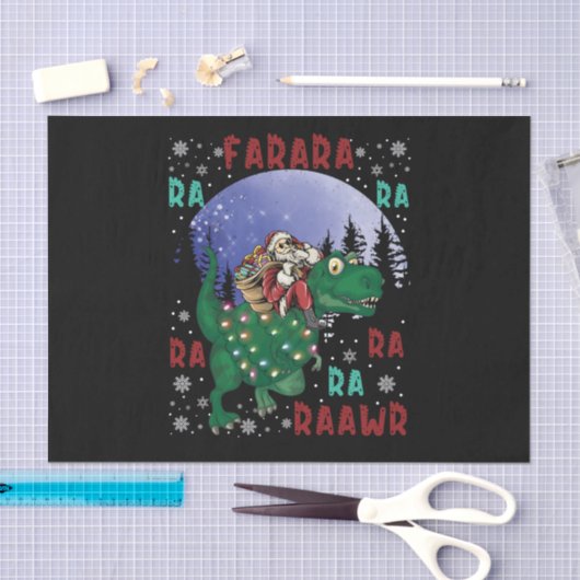 Dinosaur kerstkerstkerstkerstman tissuepapier (Craft)