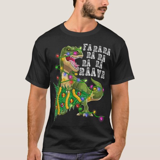 Dinosaur Kerstmis Fa Ra Rawr Tree Rex Boys Xmas G T-shirt (Voorkant)