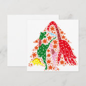 Dinosaur Kerstmis Feestdagenkaart (Voorkant / Achterkant)