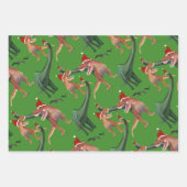 Dinosaur Kerstmis Inpakpapier Vel (Voorkant 2)