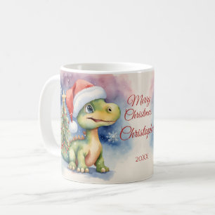 Dinosaur Kerstmis Koffiemok