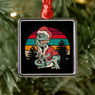 Dinosaur Kerstmis Metalen Ornament