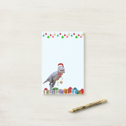 Dinosaur Kerstmis Post-it® Notes (Op bureau)