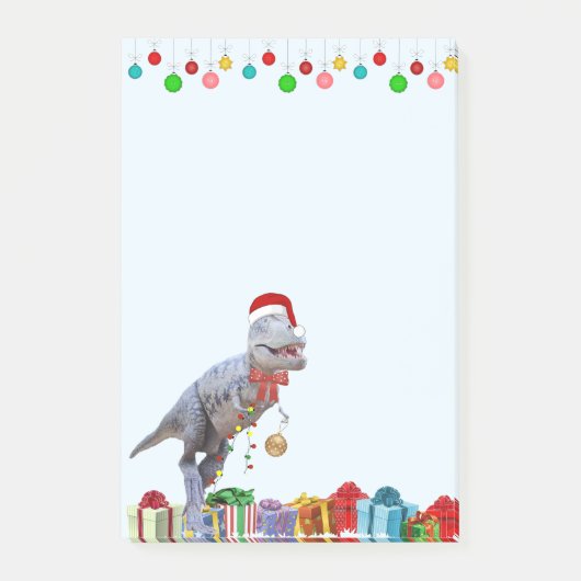Dinosaur Kerstmis Post-it® Notes (Voorkant)