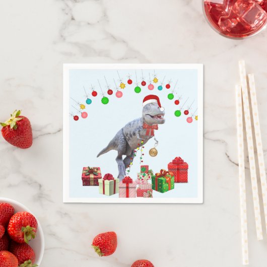 Dinosaur Kerstmis Servet (Insitu)