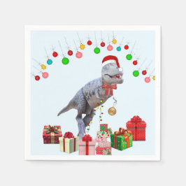 Dinosaur Kerstmis Servet