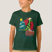 Dinosaur Kerstmis T-shirt (Voorkant)