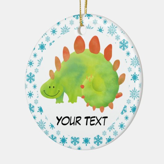 Dinosaur-kerstornament Gift Keramisch Ornament (Links)