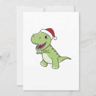 Dinosaur Kerstwinter T-Rex Dino Adult Cl Feestdagenkaart