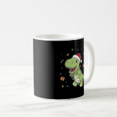 Dinosaur Kerstwinter T-Rex Dino Coffee M Koffiemok (Voorkant rechts)