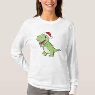 Dinosaur Kerstwinter T-Rex Dino T-shirt