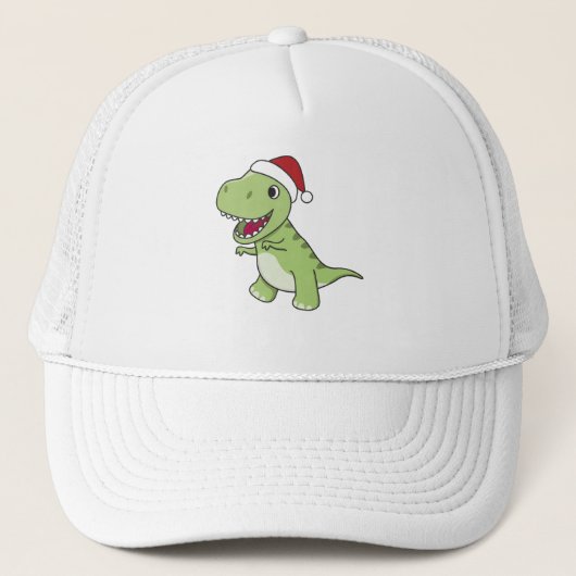 Dinosaur Kerstwinter T-Rex Dino Trucker Pet (Voorkant)