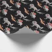 Dinosaur Kids Birthday Dino Jurassic Birthday Cadeaupapier (Hoek)