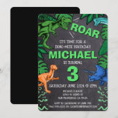 Dinosaur Kids Birthday Dino Jurassic Trex Toddler Kaart (Voorkant / Achterkant)