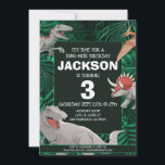 Dinosaur Kids Birthday Dino Trex Boy Kaart<br><div class="desc">Dit dinosaurusontwerp is geweldig voor de verjaardagsjongen in je leven. Geef ze een dino-mijt dag met dit dino-ontwerp met een trex,  triceratops,  brontosaurus,  pterodactyl en raptor.</div>