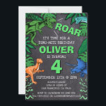 Dinosaur Kids Birthday Dino Trex Chalkboard Boy Kaart<br><div class="desc">Dit dinosaurusontwerp is groot voor de verjaardagsjongen of het meisje in uw leven. Geef ze een dino-mijt dag met deze dino thema verjaardag uitnodiging met een trex,  triceratops,  brontosaurus,  en raptor.</div>