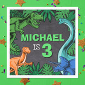 Dinosaur Kids Birthday Dino Trex Prehistorische Bo Servet