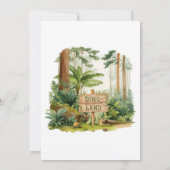 Dinosaur Kids Birthday Party Invitation Kaart (Achterkant)