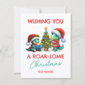 Dinosaur Kids Classroom Christmas Feestdagenkaart (Voorkant)