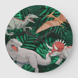 Dinosaur Kids Dino Jurassic Trex Boy Bedroom Grote Klok