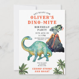 Dinosaur Kind Birthday Uitnodiging
