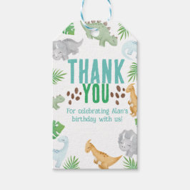Dinosaur kind verjaardagsfeestje Gift Label Cadeaulabel