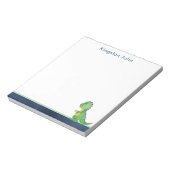 Dinosaur Kinder banketbakkerij - jongens blauw en  Notitieblok (Linkerzijde)