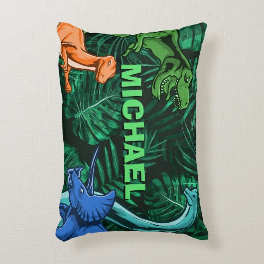 Dinosaur Kinder Dino Jurassic Trex Boy  Accent Kussen (Voorkant(Verticaal))