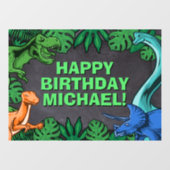Dinosaur Kinder Dino Jurassic Trex Boy Birthday Raamsticker (Vel)