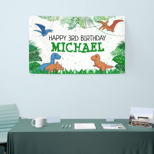 Dinosaur Kinder Dino Jurassic Trex Boy Birthday Spandoek (Beurs)