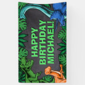 Dinosaur Kinder Dino Jurassic Trex Boy Birthday Spandoek (Verticaal)