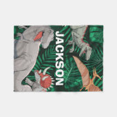  Dinosaur Kinder Dino Jurassic Trex Boy Fleece Deken (Voorkant (Horizontaal))