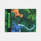 Dinosaur Kinder Dino Jurassic Trex Boy  Fleece Deken (Voorkant (Horizontaal))