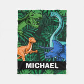  Dinosaur Kinder Dino Jurassic Trex Boy Fleece Deken (Voorkant)