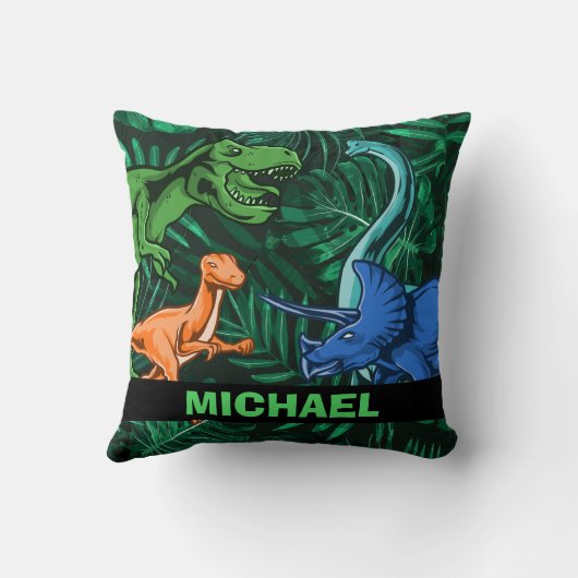 Dinosaur Kinder Dino Jurassic Trex Boy Kussen (Achterkant)
