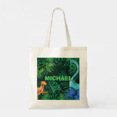 Dinosaur Kinder Dino Jurassic Trex Boy Personalize Tote Bag (Achterkant)