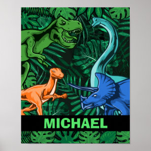 Dinosaur Kinder Dino Jurassic Trex Boy  Poster