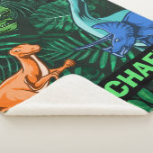 Dinosaur Kinder Dino Jurassic Trex Boy Sherpa Deken (3/4)