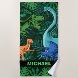 Dinosaur Kinder Dino Jurassic Trex Boy Strandlaken