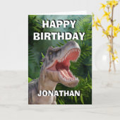 Dinosaur Kinder Dino Jurassic Trex Kaart (Gele Bloem)