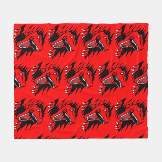 Dinosaur kinder fleece deken (Voorkant (Horizontaal))