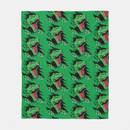 Dinosaur kinder fleece deken (Voorkant)