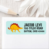 DINOSAUR KINDER JONGENS Retouradreslabel Etiket (Insitu)