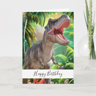 Dinosaur Kinder Jurassic Trex Birthday Kaart